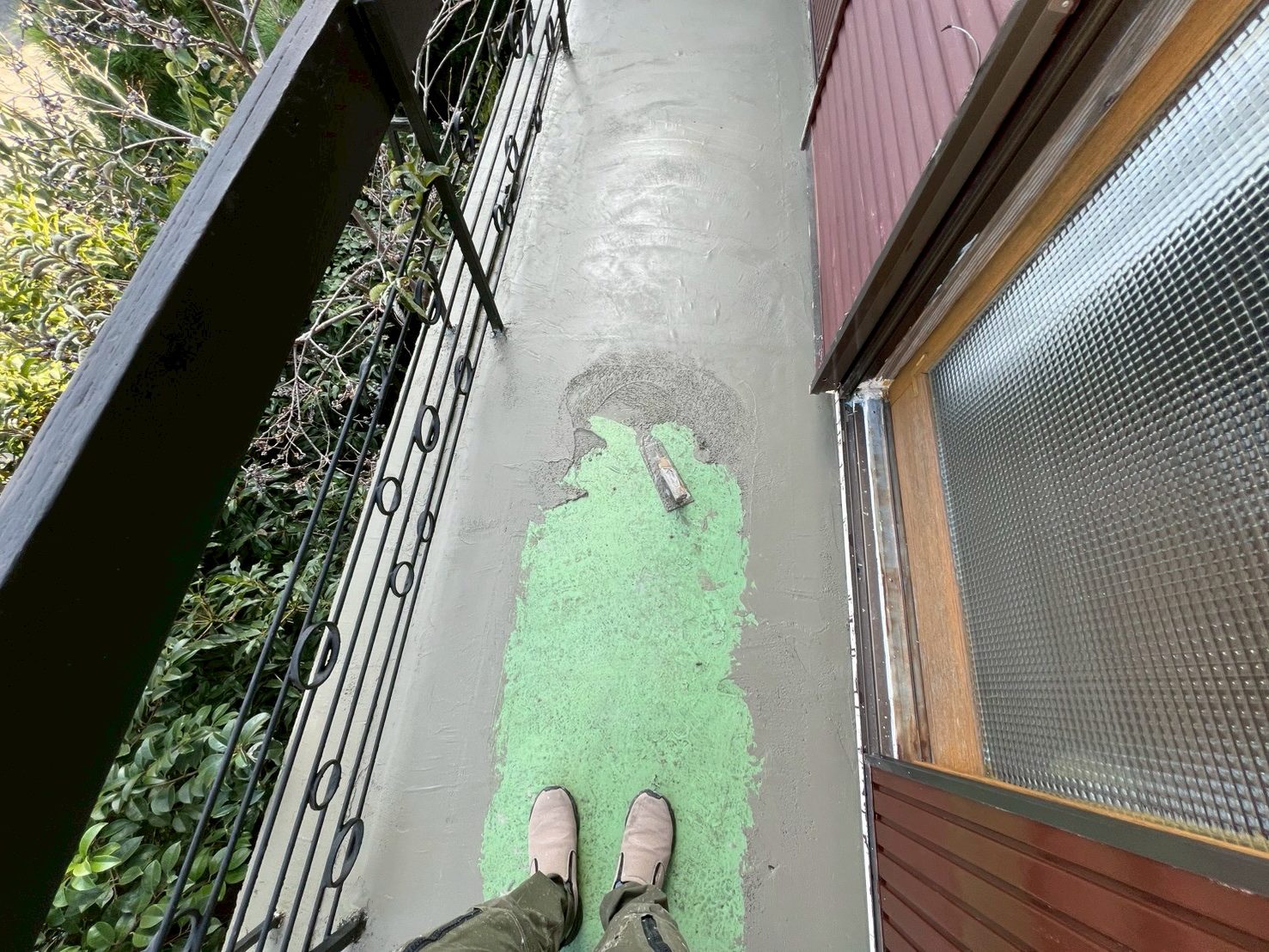 八尾市　興教寺　ウレタン密着防水