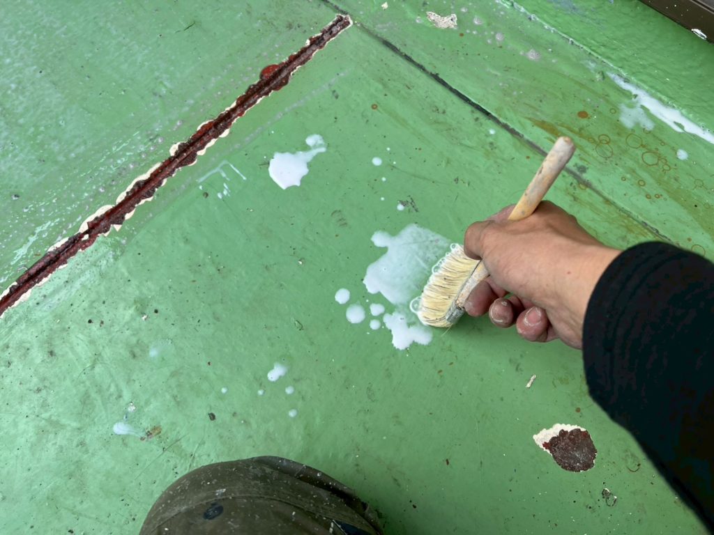 八尾市　興教寺　ウレタン密着防水